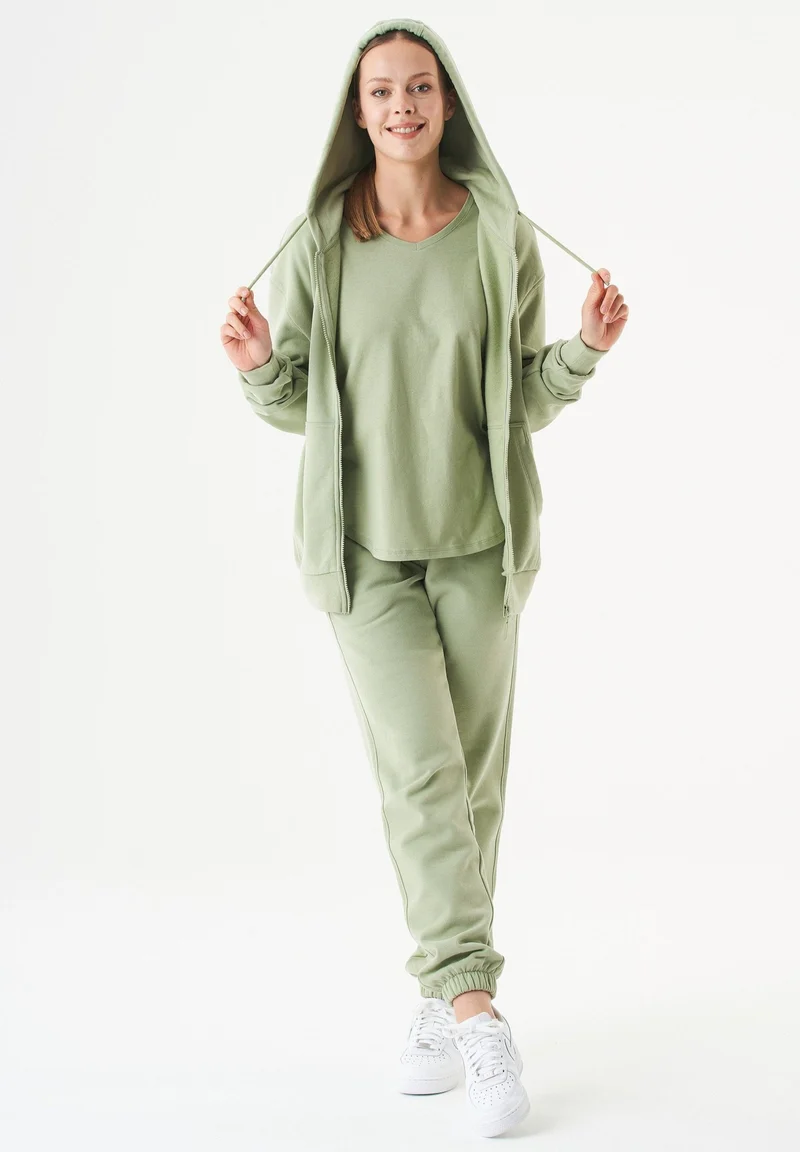 JUNDA Unisex Soft Touch Sweatjacke aus Bio-Baumwolle