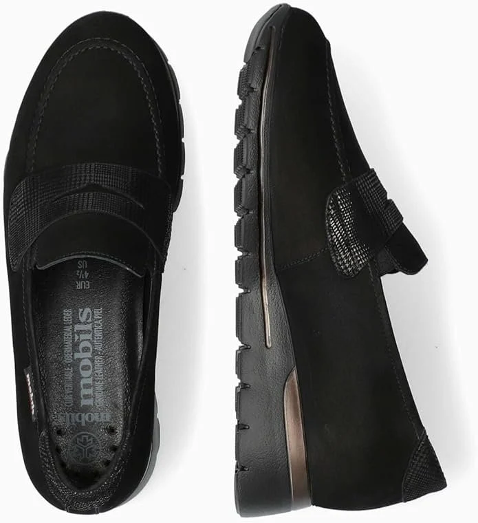 6900 Bequeme Slipper schwarz Damen