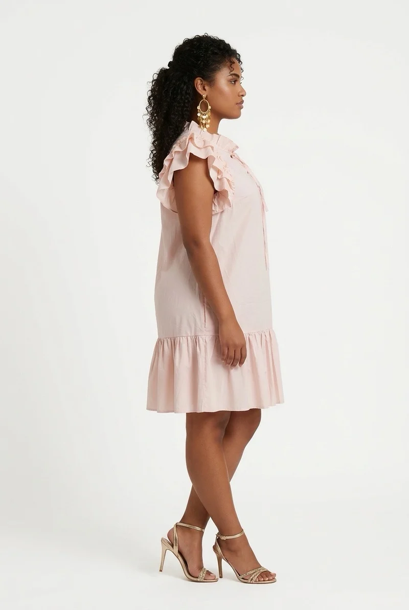 Stylish Sisters Shift Dress - Soft Pink