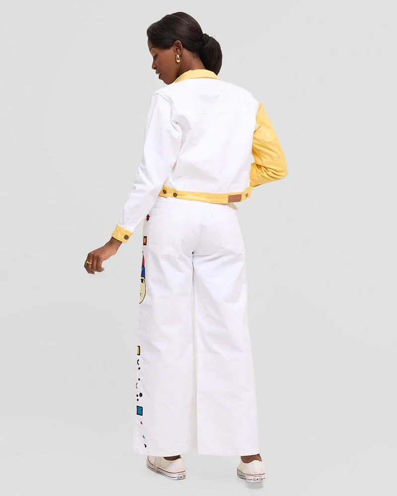 Loresho Jean Set - White / Yellow