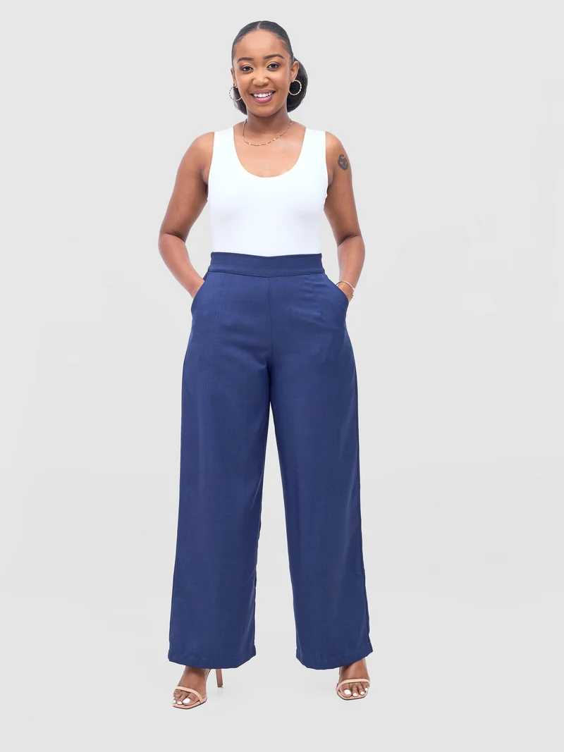 Vivo Niari straight leg Pants - Navy