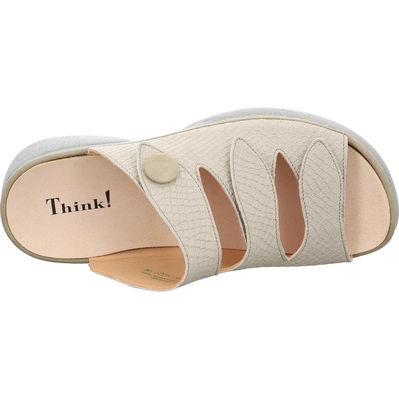 Think! Cambio Damen Komfort Sandalen, Pearl