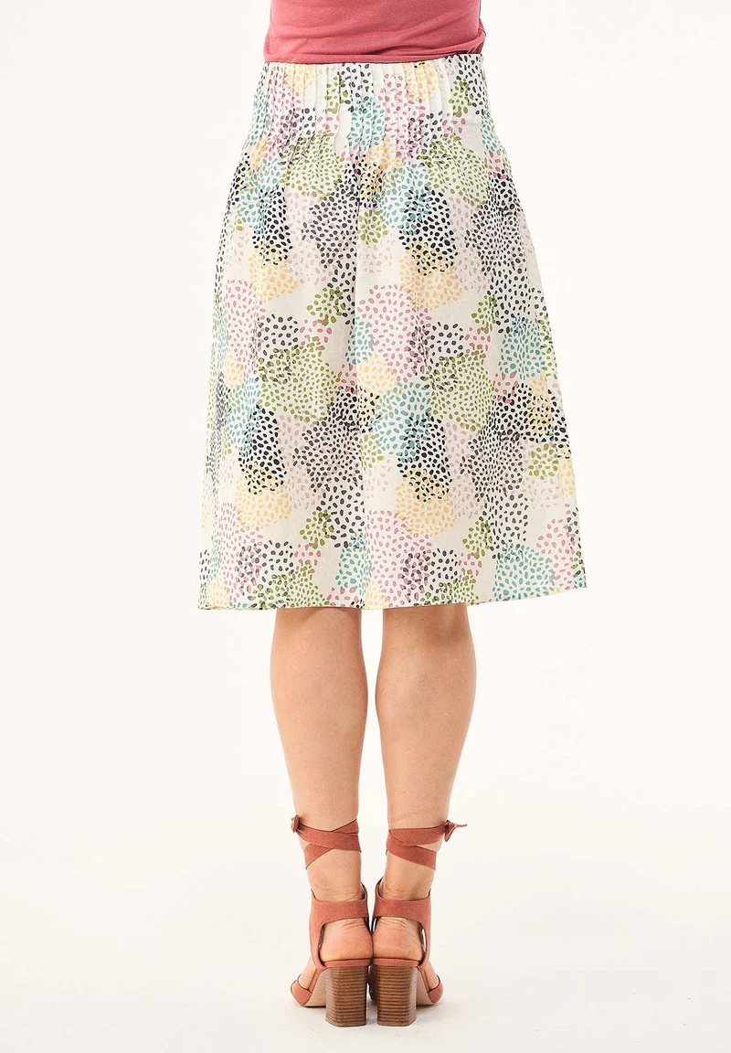 Midirock aus TENCEL™ Lyocell mit Allover-Print