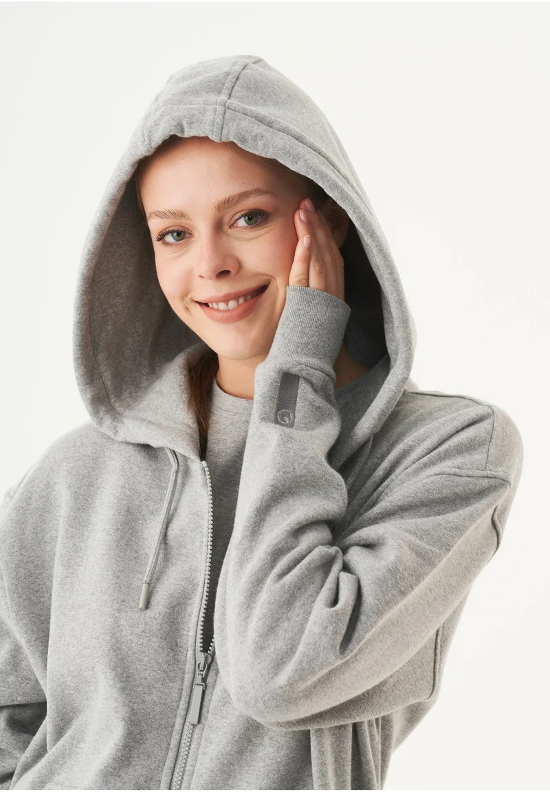 JUNDA Unisex Soft Touch Sweatjacke aus Bio-Baumwolle