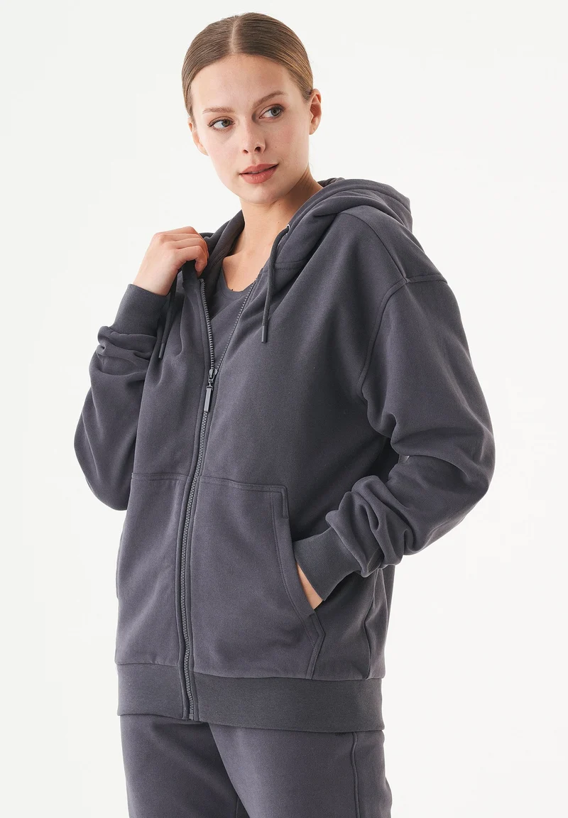 JUNDA Unisex Soft Touch Sweatjacke aus Bio-Baumwolle