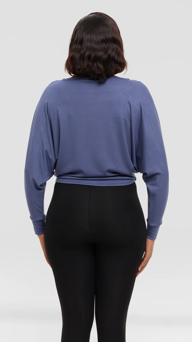 Vivo Bana Batwing Top in Jersey - Powder Blue