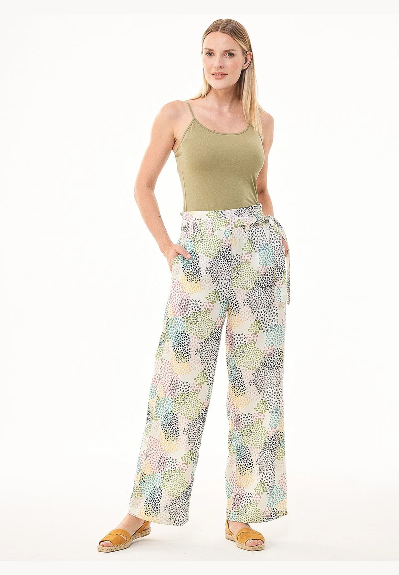 Hose aus TENCEL™ Lyocell mit Allover-Print