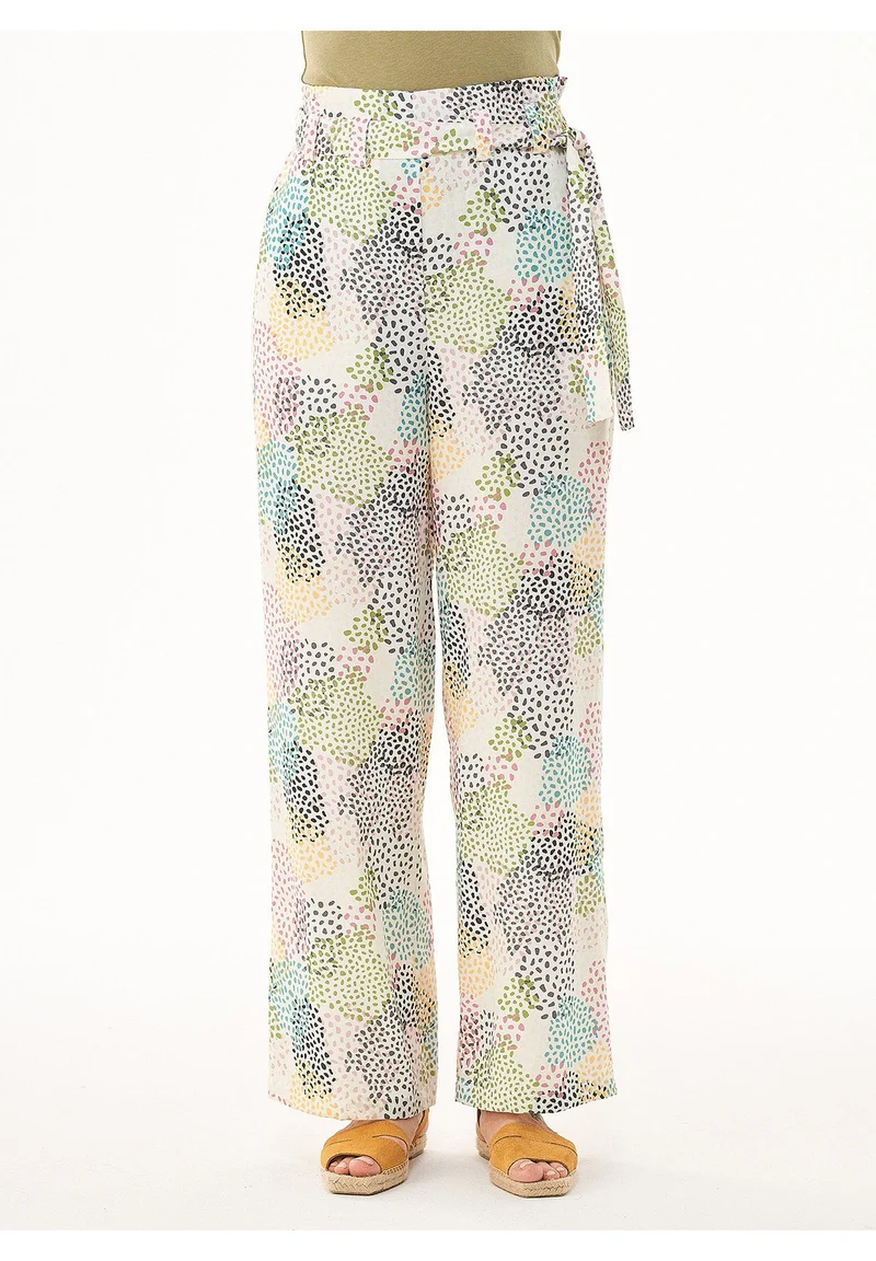 Hose aus TENCEL™ Lyocell mit Allover-Print