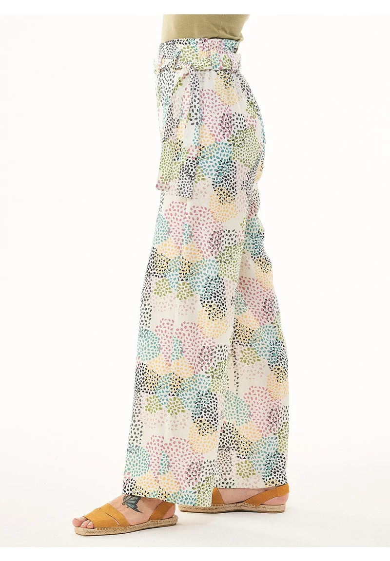 Hose aus TENCEL™ Lyocell mit Allover-Print