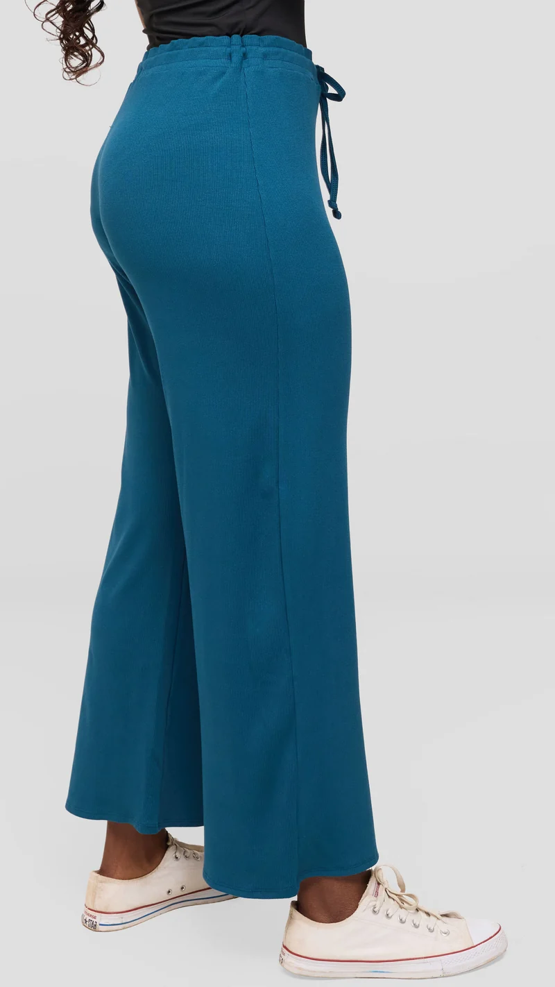 Vivo Lounge Pants in Rib - Teal