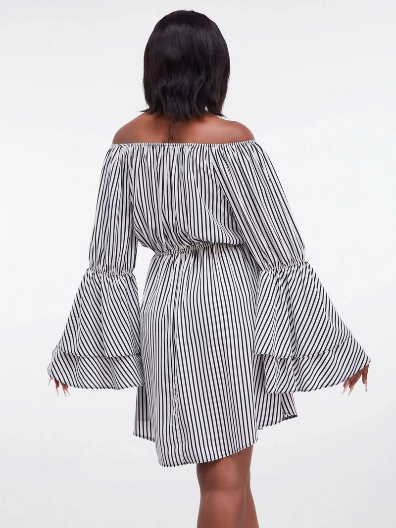 Salok Subra Shift Dress - Black / white