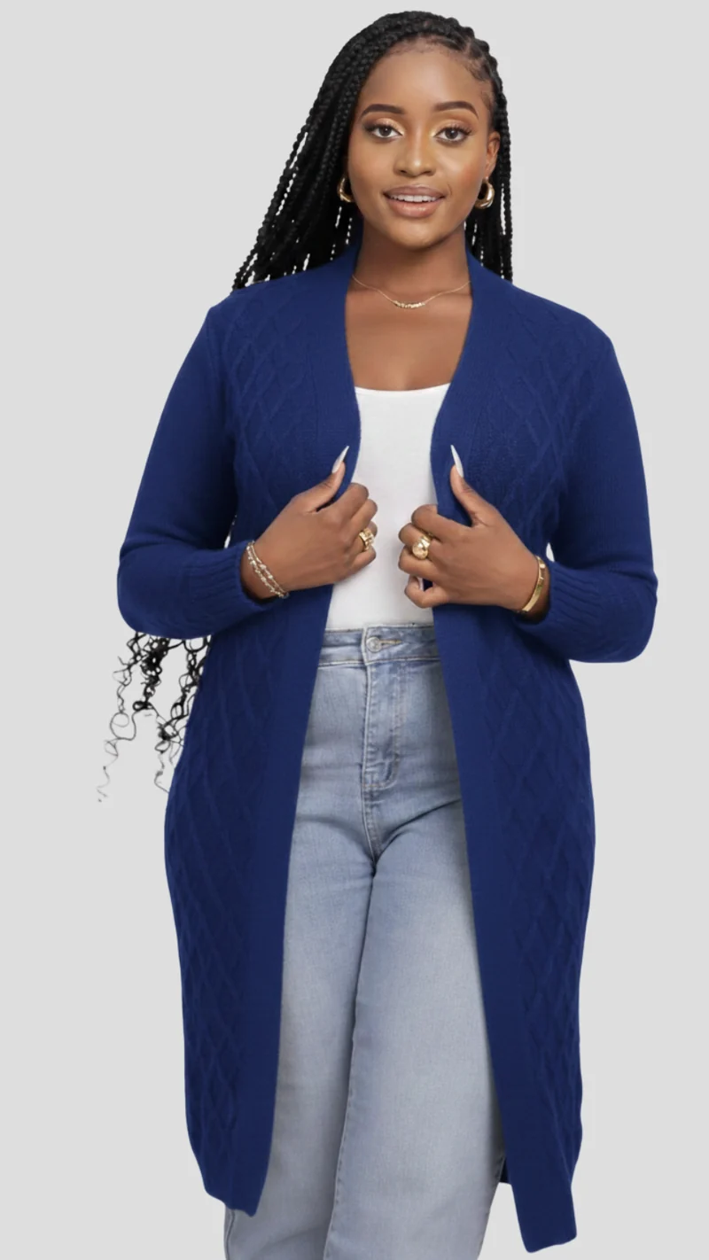 The Fashion Frenzy Waterfall Cardigan - Navy