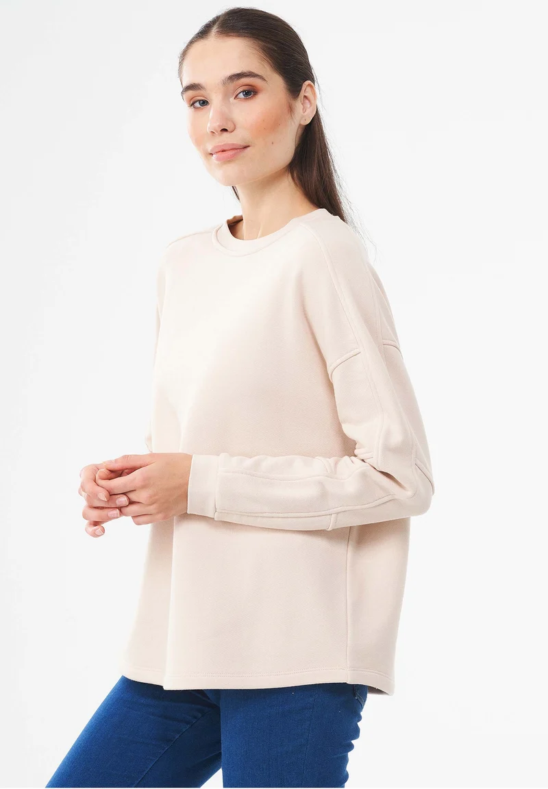 Sweatshirt aus Bio-Baumwolle & Modal mit recyceltem Polyester
