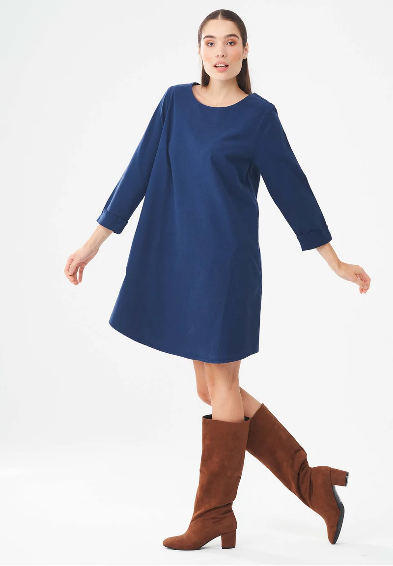 Garment Dyed Kleid aus TENCEL™ Lyocell-mix