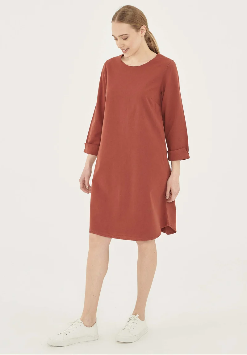 Garment Dyed Kleid aus TENCEL™ Lyocell-mix