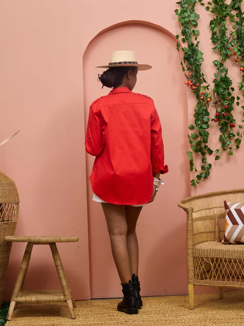 Safari Chui Heavy Shirt - Red