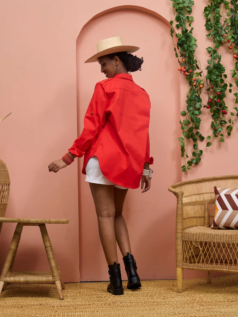 Safari Chui Heavy Shirt - Red