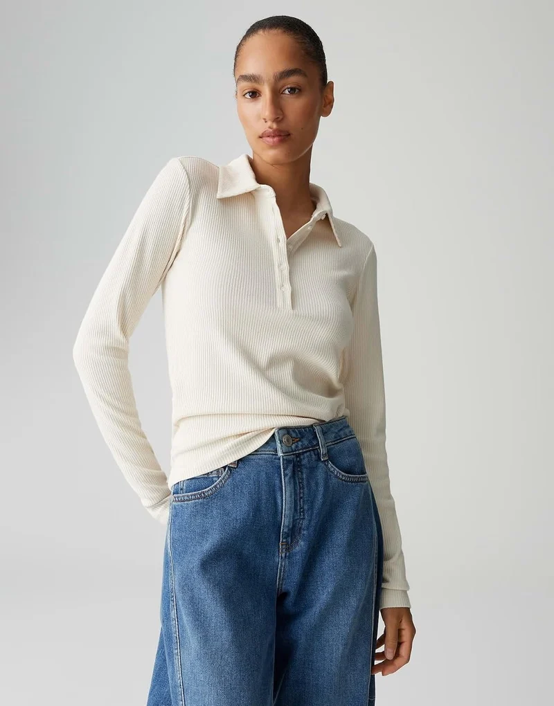 Opus Poloshirt Beige