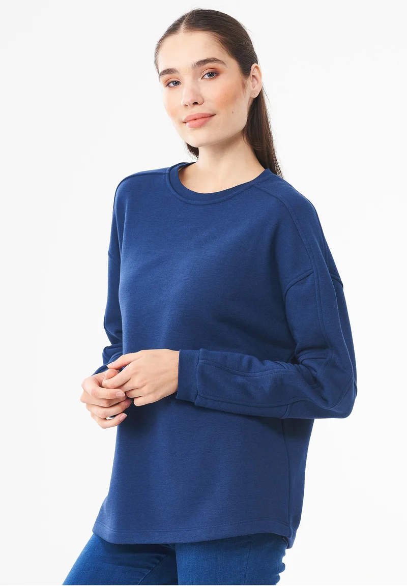 Sweatshirt aus Bio-Baumwolle & Modal mit recyceltem Polyester