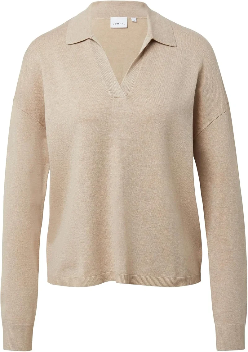 Comma Strickpullover Braun