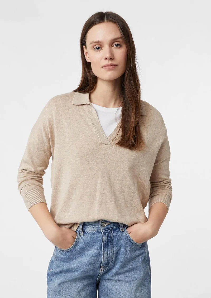 Comma Strickpullover Braun