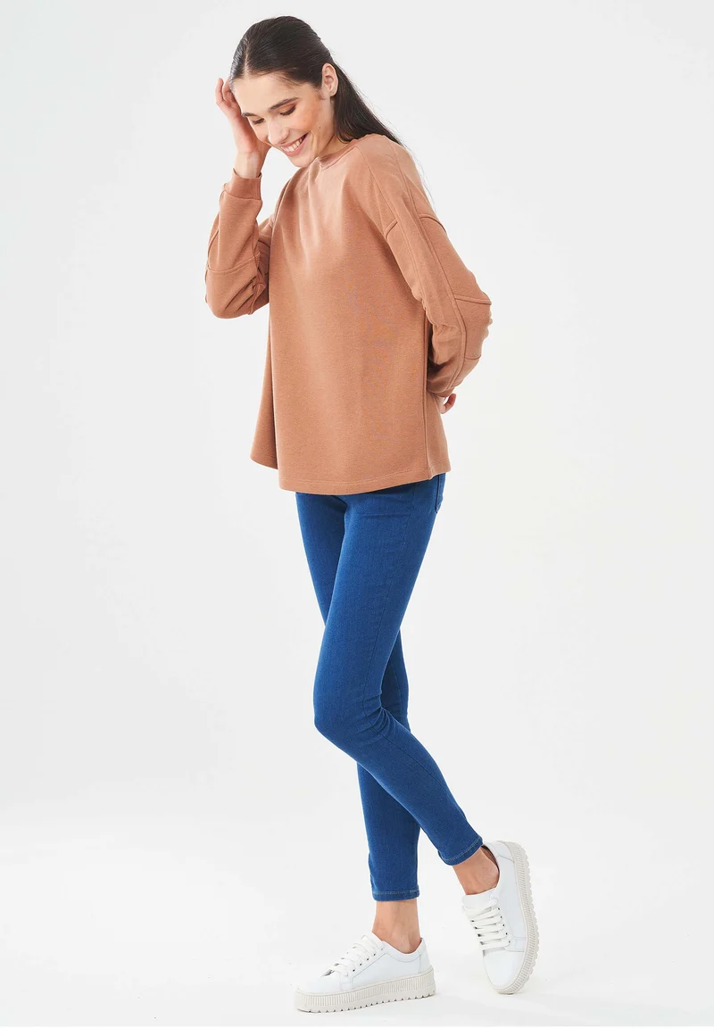 Sweatshirt aus Bio-Baumwolle & Modal mit recyceltem Polyester