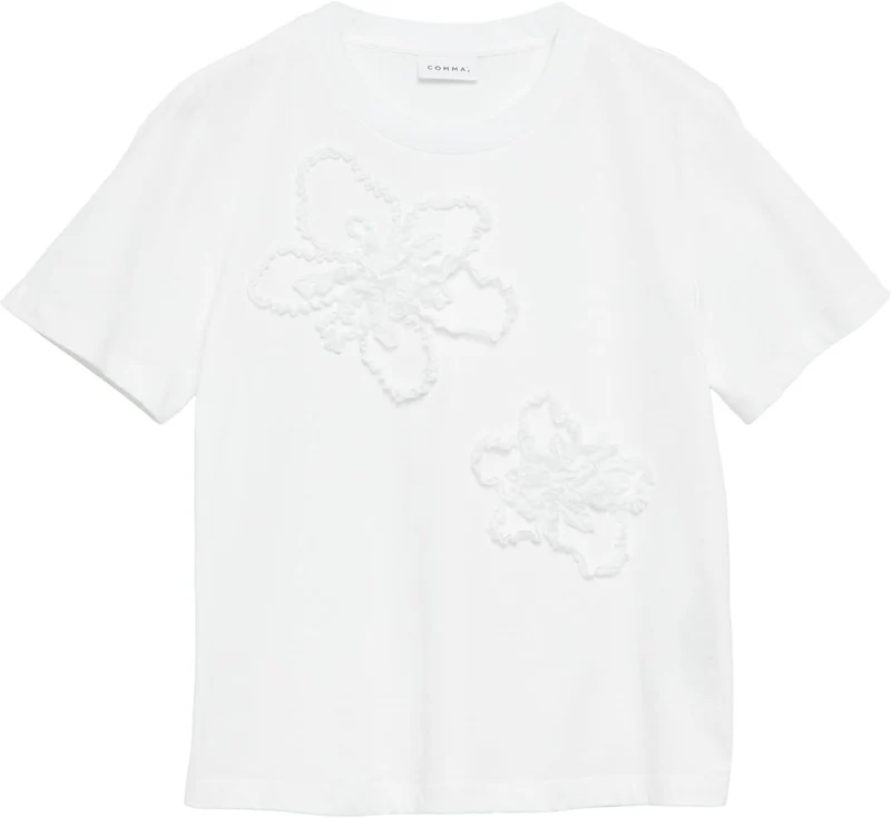 Comma T-Shirt Weiß