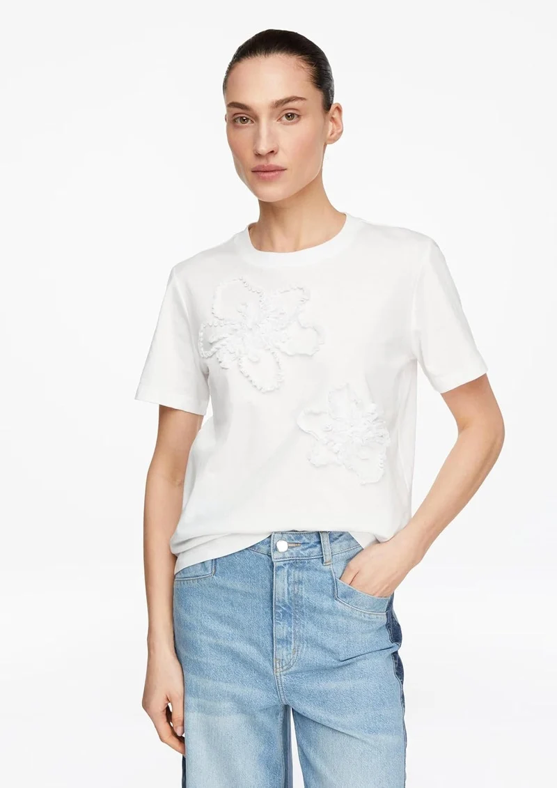 Comma T-Shirt Weiß