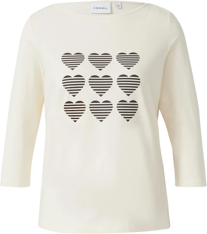 Comma T-Shirt Weiß