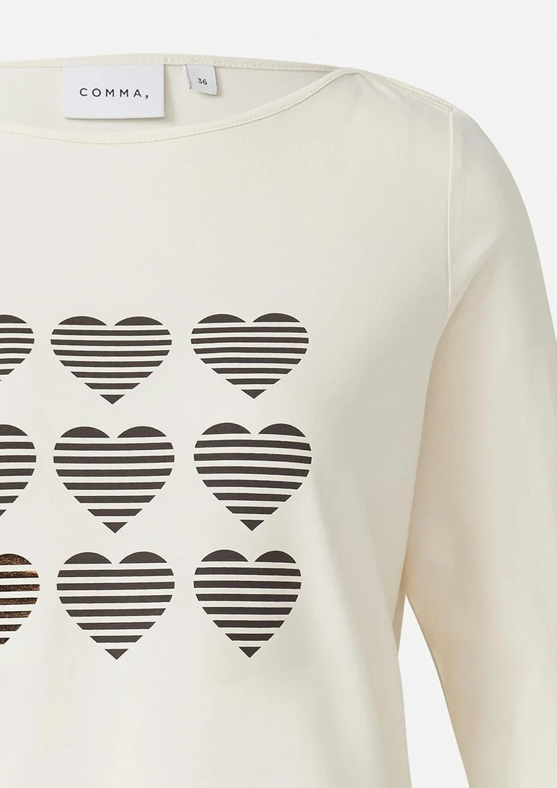 Comma T-Shirt Weiß