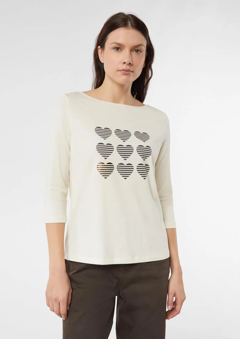Comma T-Shirt Weiß