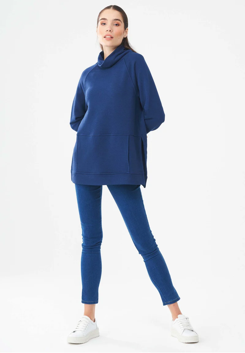 Sweatshirt aus Bio-Baumwolle & Modal mit recyceltem Polyester