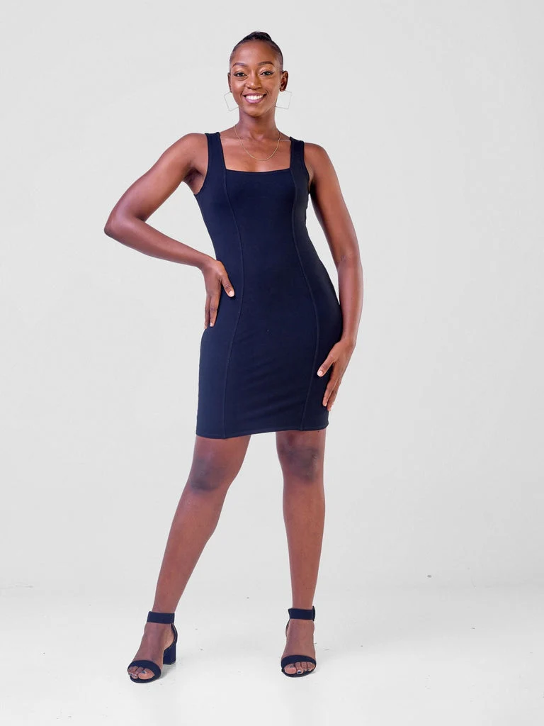 Zoya Sitawi Bodycon - Black