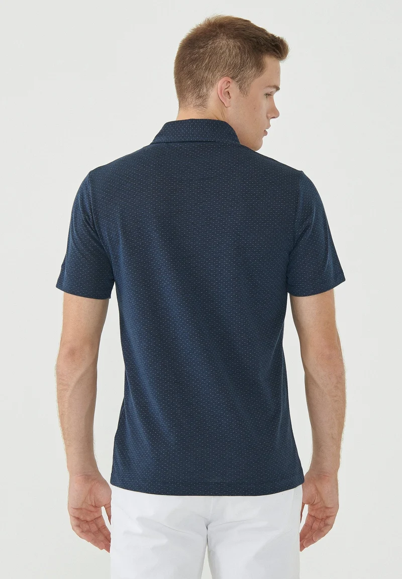 Poloshirt aus Bio-Baumwolle mit Punktmuster