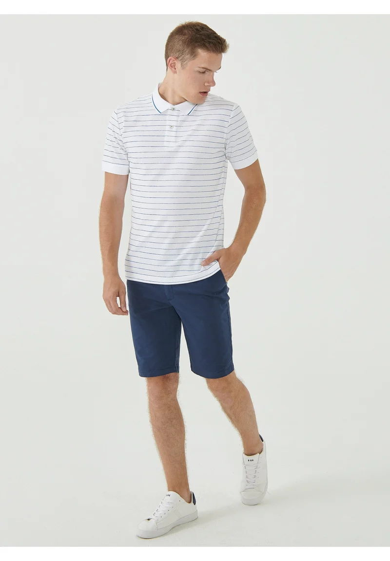 Gestreiftes Poloshirt aus Bio-Baumwolle