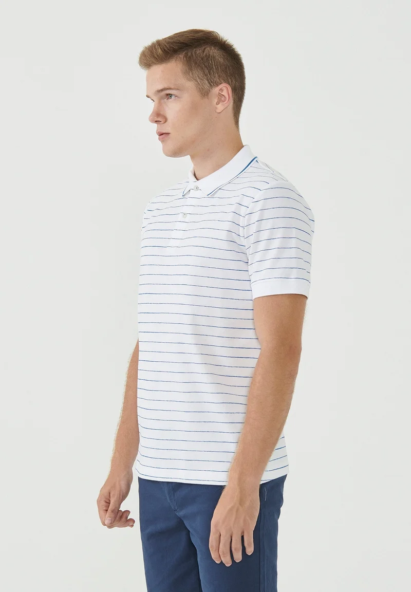 Gestreiftes Poloshirt aus Bio-Baumwolle