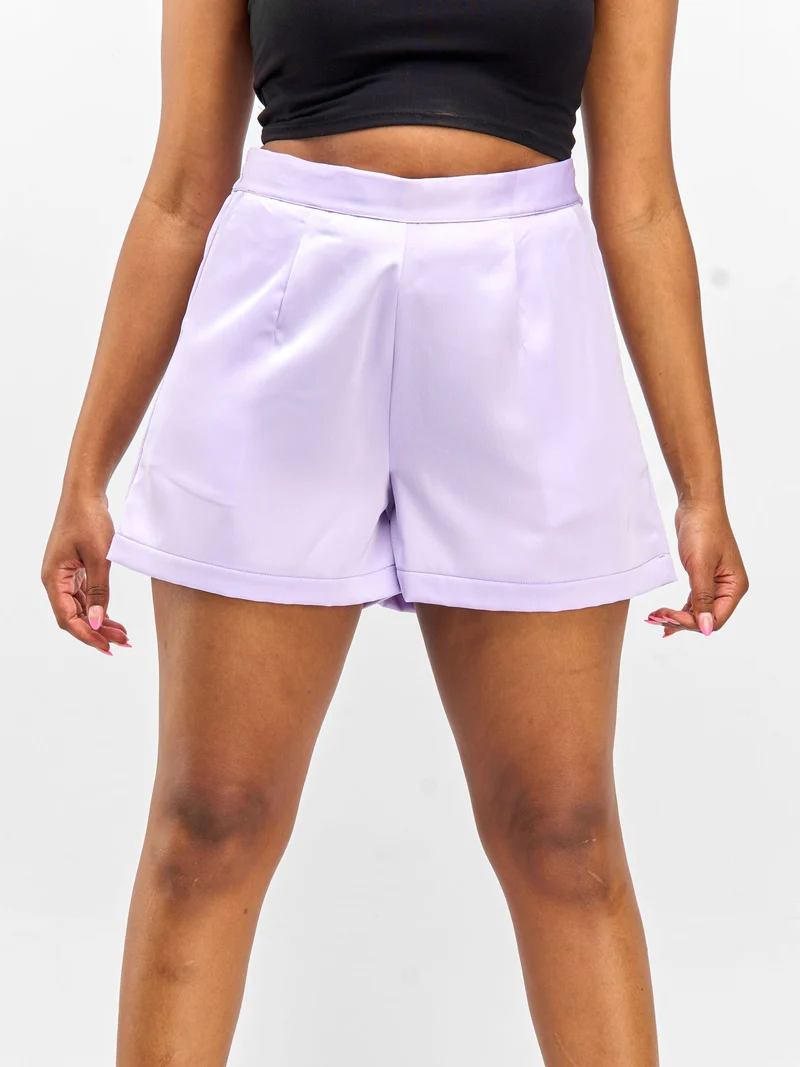 Vivo Nimali Satin Shorts - Lilac