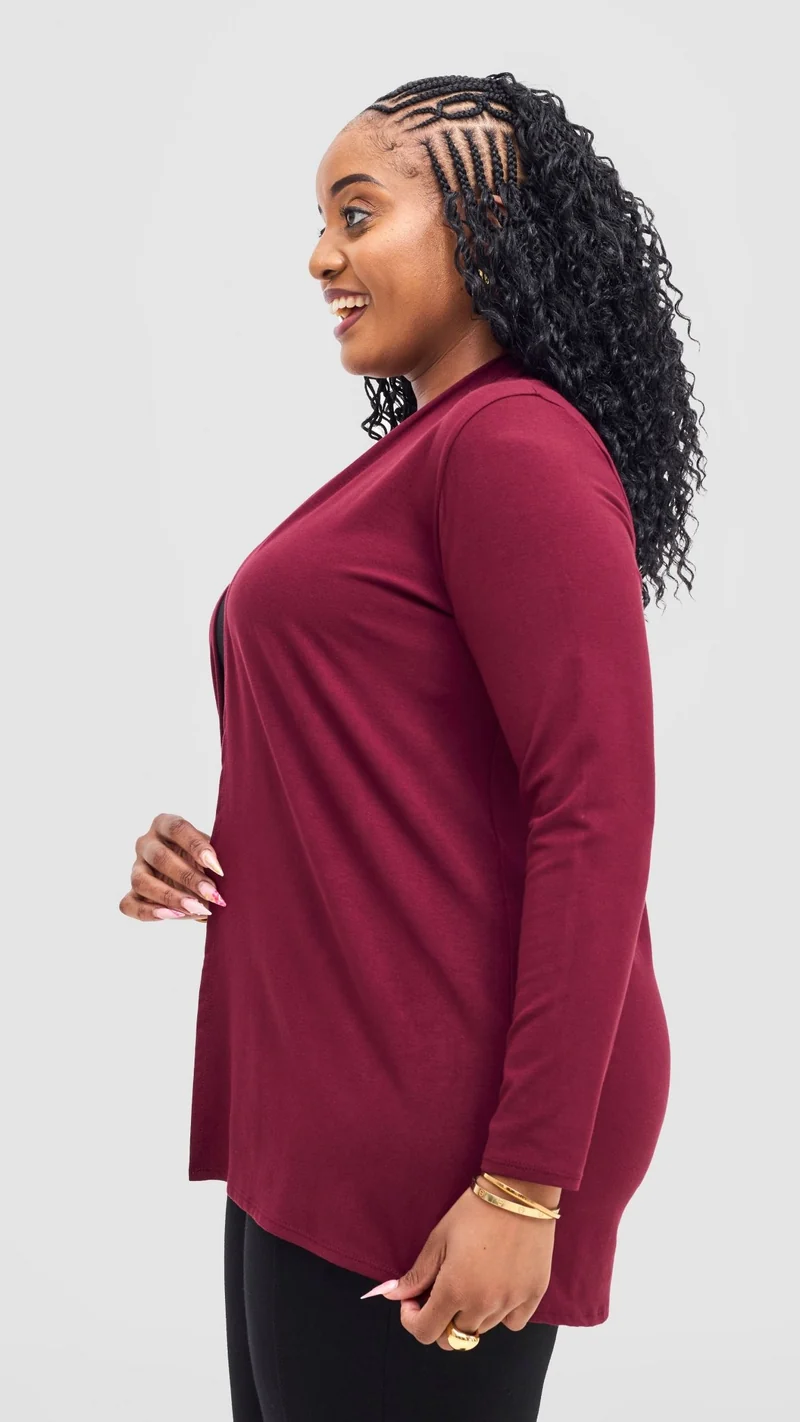 Vivo Basic Leila Short Waterfall - Maroon