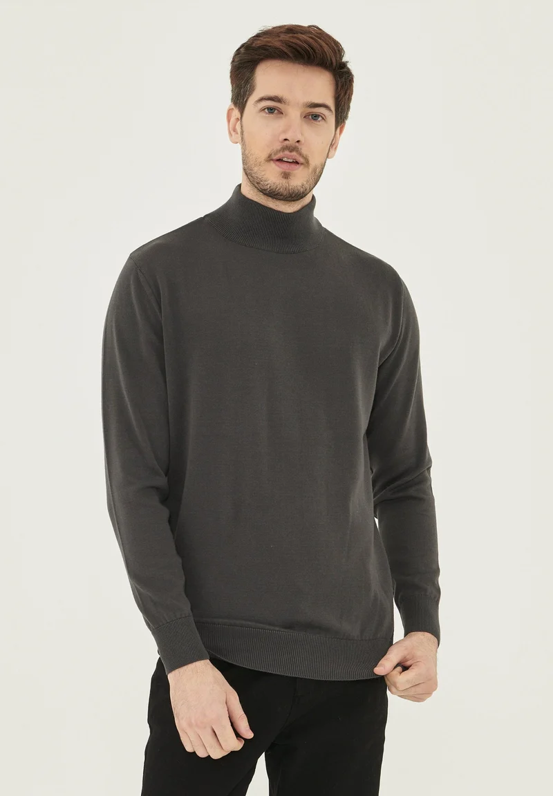 Rollkragenpullover aus Bio-Baumwolle