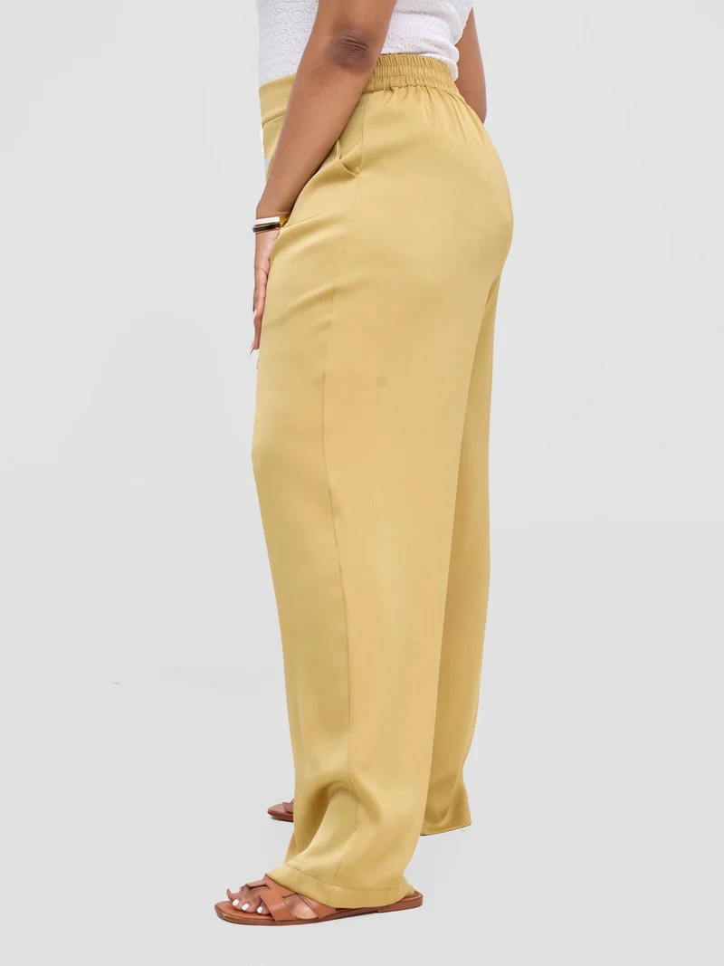 Vivo Tahisa Straight Leg Pants -Light Olive