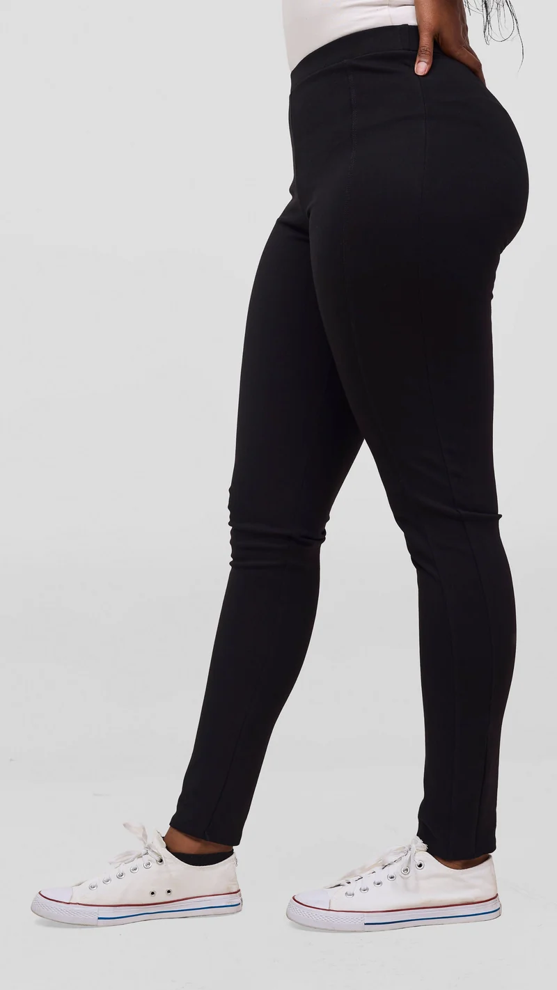 Vivo Basic Panelled Leisure Pants - Black