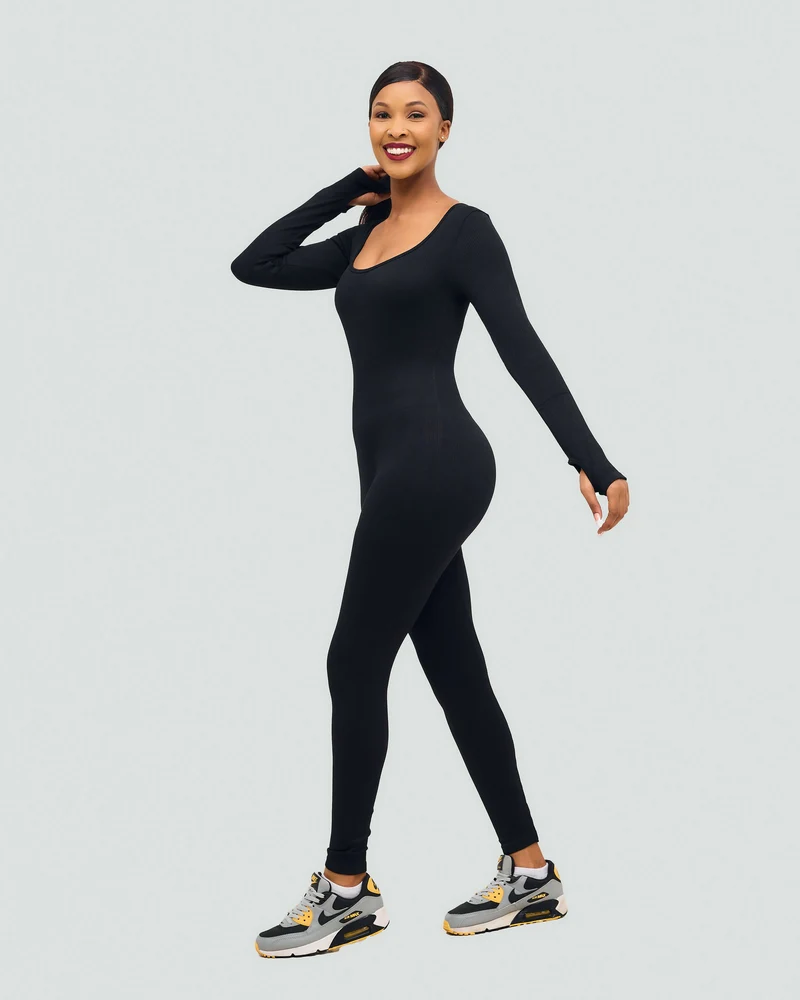 Stylish Sisters Bodysuit Jumpsuit - Black