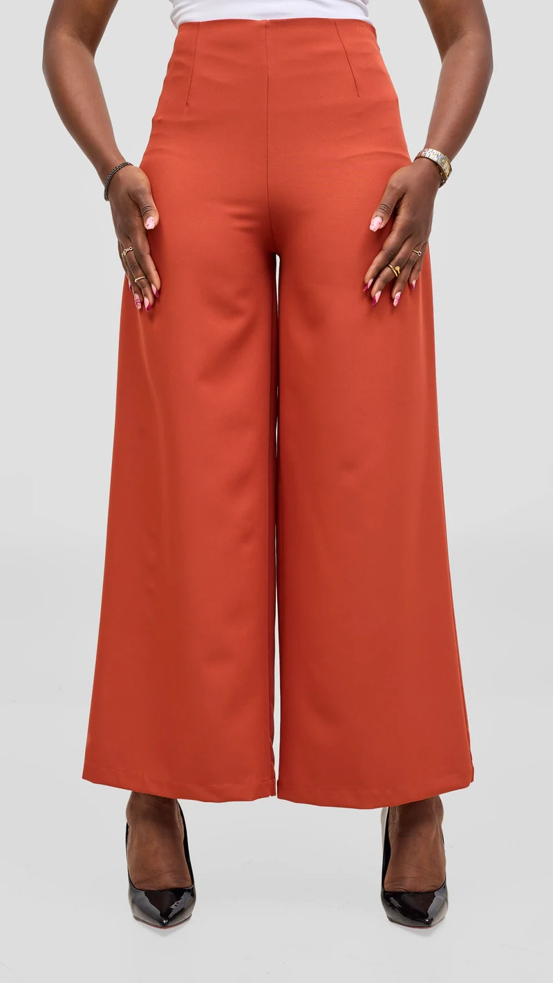 Vivo Tatili Wide Leg Pants - Rust