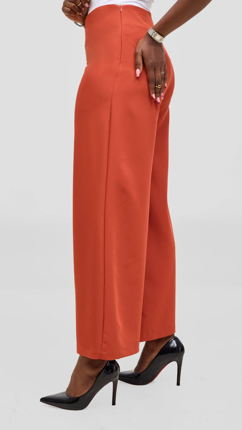 Vivo Tatili Wide Leg Pants - Rust