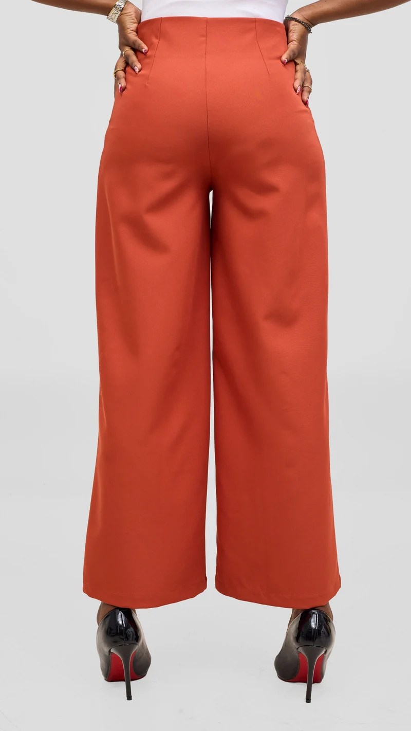 Vivo Tatili Wide Leg Pants - Rust