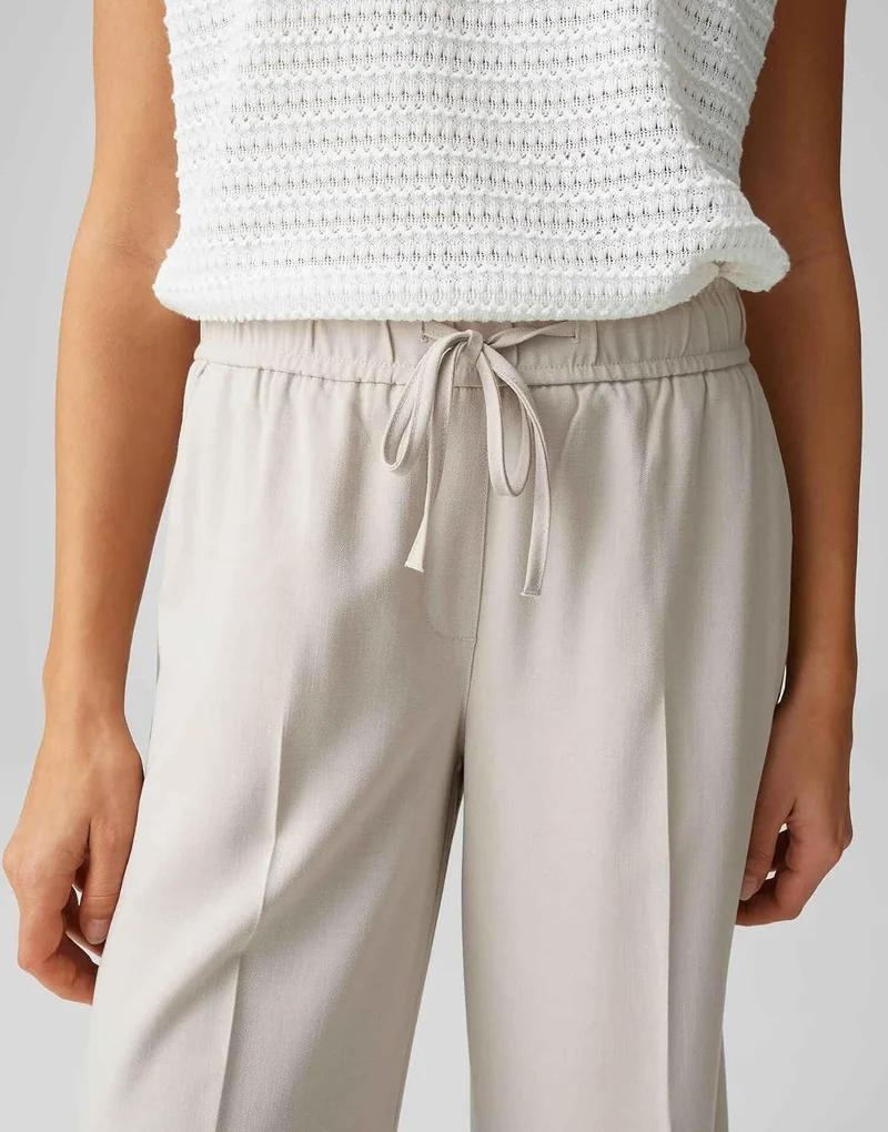 Opus Stoffhose Beige