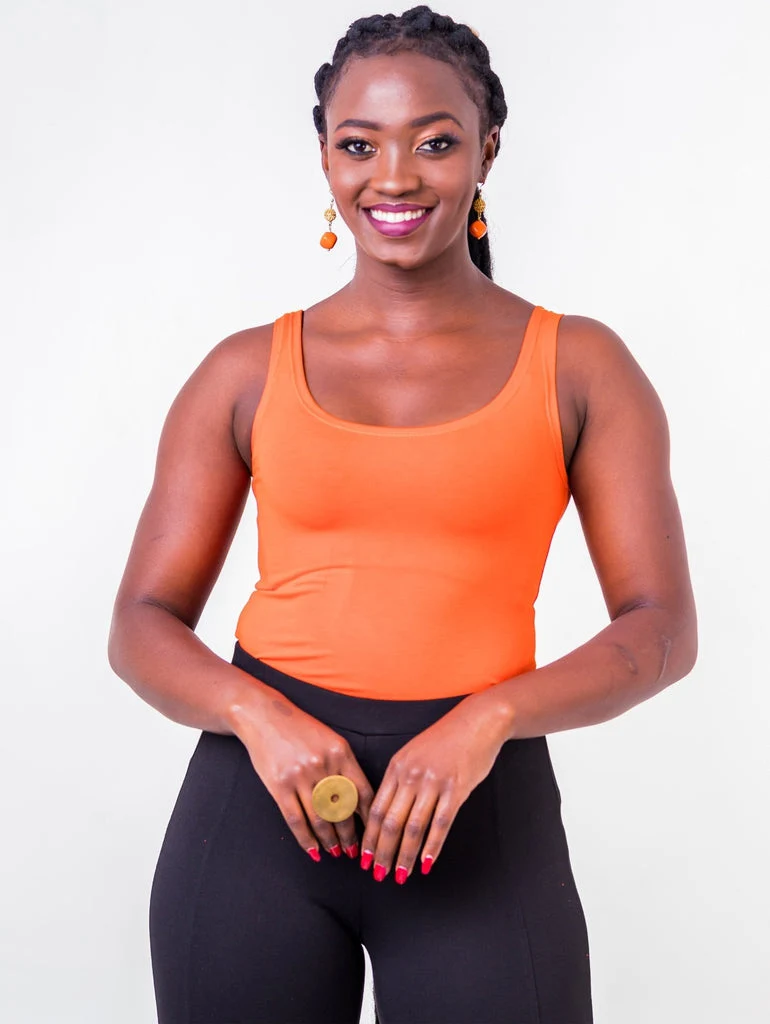 Zoya Basic Tank Top - Orange