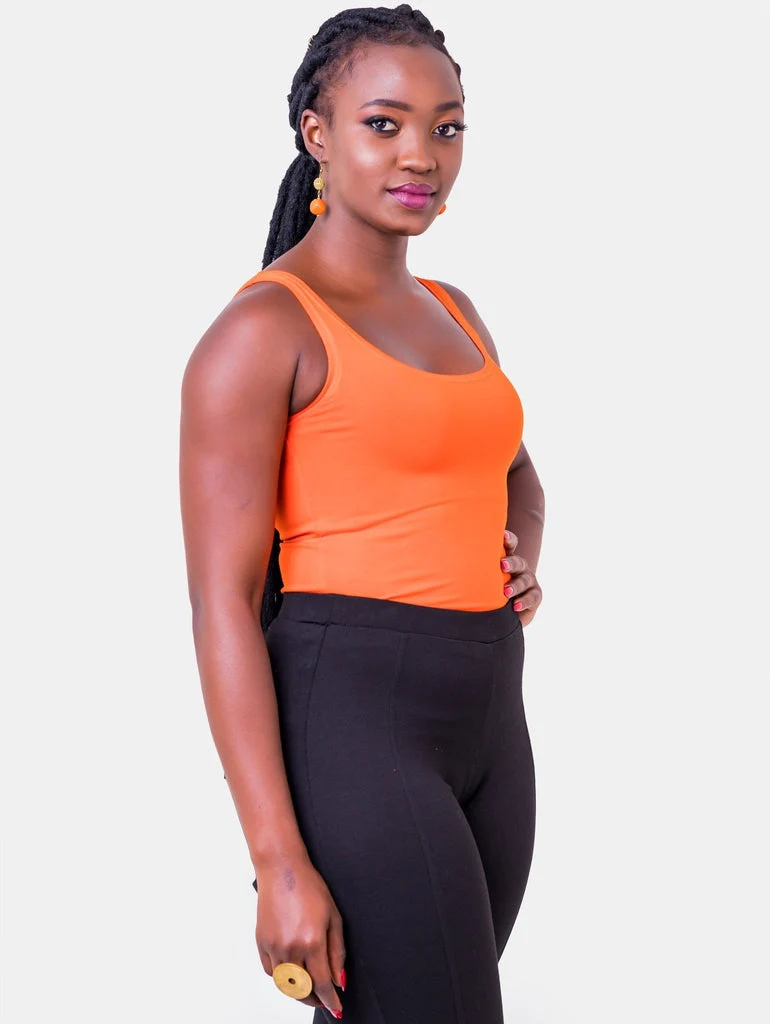 Zoya Basic Tank Top - Orange