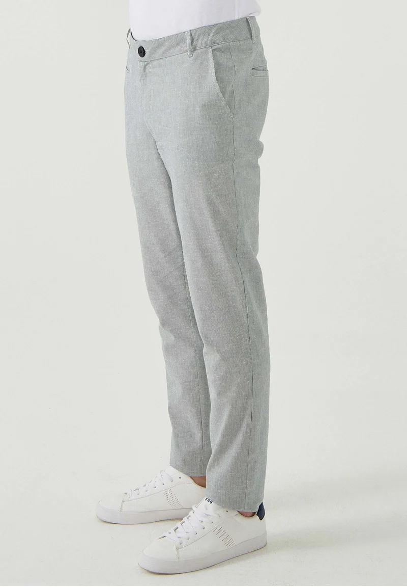Slim Chino-Hose aus Bio-Baumwolle mit Streifenmuster