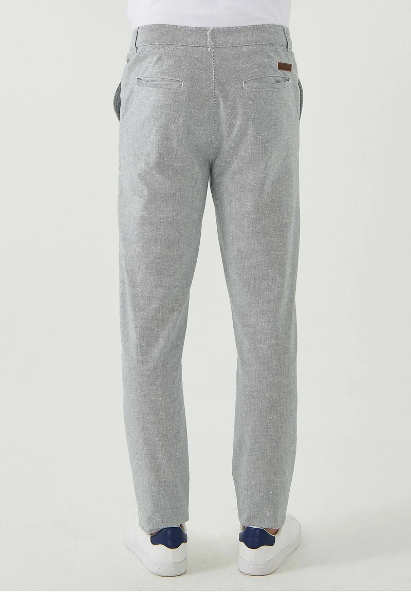 Slim Chino-Hose aus Bio-Baumwolle mit Streifenmuster